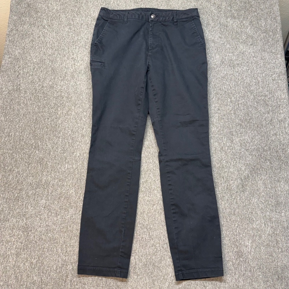 BYLT Premium Basics Mens Everyday Pant Black Slim Fit Chino Utility Pocket 33x30